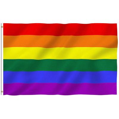 China Health Care Institute Cheap Custom Polyester Sublimation Printing LGBT Flags Flying Gay Flag for sale