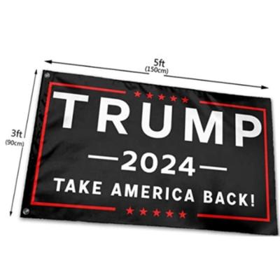 China Health Care Institute 3x5ft Donald Trump Campaign Flag 2024 USA President Campaign Flag Custom Printing Polyester Outdoor Garden Banner for sale