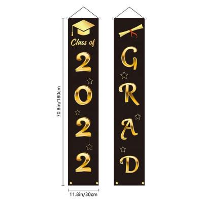 China 2022 Waterproof Classroom Decoration Cloth Door Sign Flag Banner Wall Gration Graduation Porch Graduate Sign for sale