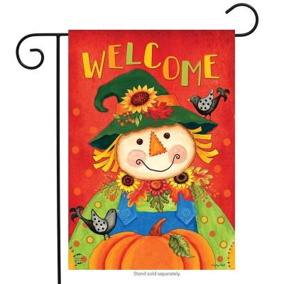 China New Style Decoration Custom Sublimation Printing Polyester Welcome Garden Flags for sale