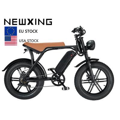 China 2022 Steel Tire Cheap Fat Motor OUXI V8 Electric Bike Dual 20 Inch Vintage Electric Women Bike Electric Hybrid Bike USA Warehouse for sale