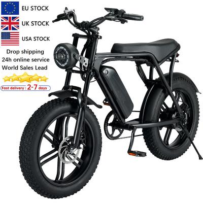 China Fat Tire Bike 20inch V8 E Bike Price OUXI EU Warehouse Electric Bicycle 1000W Steel Electric Foldable Motor 15AH Battery for sale