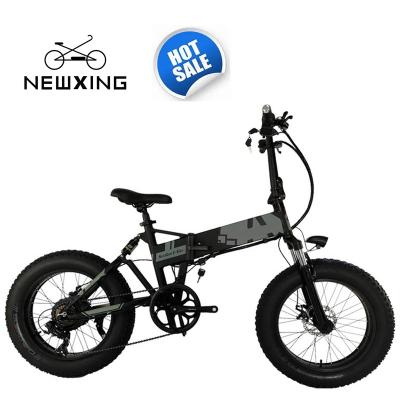 China Aluminum Alloy Ebike Fat 20 Inch Big Wheel Fat Tires Front And Rear Shock Absorbers Folding Snowmobiles Electric Mountain Bikes for sale