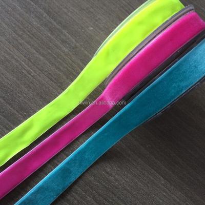 China wholesale single face velvet ribbon elastic for sale