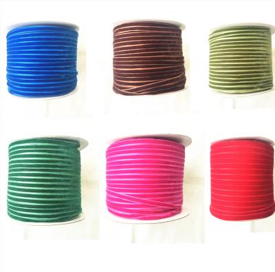 China Viable China factory wholesale high quality 10mm colored velvet ribbon for apparel and gift wrapping for sale