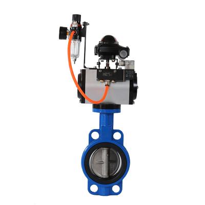 China 304 Plate General Pneumatic Heavy Duty Valve Rubber Ethylene Propylene Body Butterfly Valve for sale