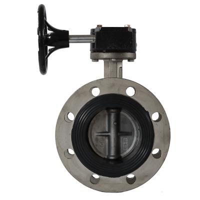 China General Worm Gear Stainless Steel Flange Lining 304 Ethylene Propylene Rubber Plate Butterfly Valve for sale