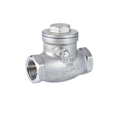 China Kitchen Stainless Steel Ball Valve Home Manual Internal Thread Screwed In Swing Check Valve for sale