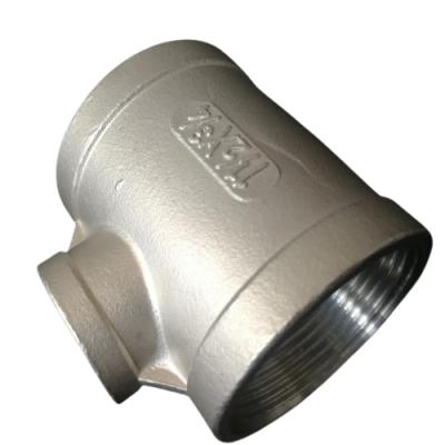 China Factory Direct Wholesale Stainless Steel Side Threaded Pipe Fitting Tee Size 1/8-4 for sale