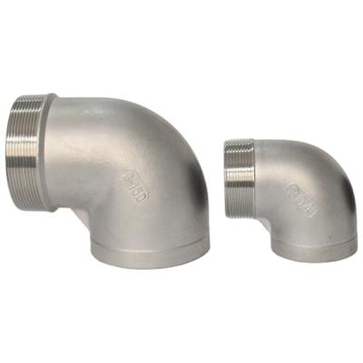 China Water Wire Transfer Internal External Elbow 90 Degree Stainless Steel Elbow Precision Casting Stainless Steel Screw Fittings for sale