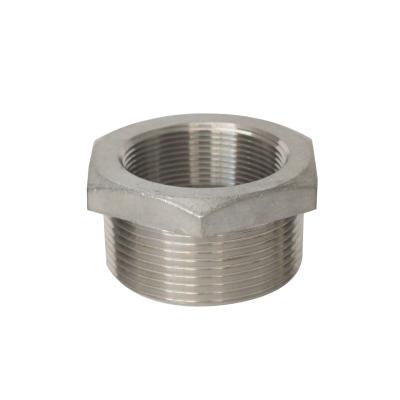 China Hexagonal Water Core Bushing Joint Inner Outer Teeth Conversion Stainless Steel Pipe Fittings for sale