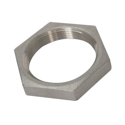 China Water Casting Stainless Steel Fittings Screwed Lock Nut NPTPSDINISO7/1 Thread LN Stainless Steel Pipe Nut for sale