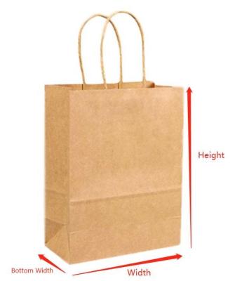 China Disposable Christmas Kraft twisted bulk paper bag for shopping boutique bags bag en carton reusable foldable shopping bag for sale