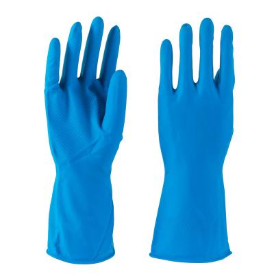 China Cleaning Blue Household Thickened Silicone Rubber Hand Protection Gloves for sale