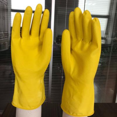 China House Cleaning 45g Household Yellow Latex Rubber Working Cleaning Gloves for sale