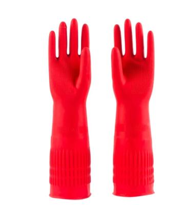 China House Cleaning Natural Latex Waterproof Thick Oval Household Safety Working Cleaning Rubber Gloves for sale