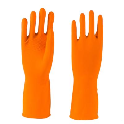 China Dipped Cleaning Flock Lined Household Soft Rubber Cleaning Gloves for sale