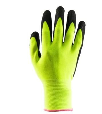 China Good Cable 15G Spandex Sandy Nitrile Gloves NBR Eco-Friendly Nylon Palm Coated Safety Gloves Guantes de Nitrilo Construction Work Gloves for sale