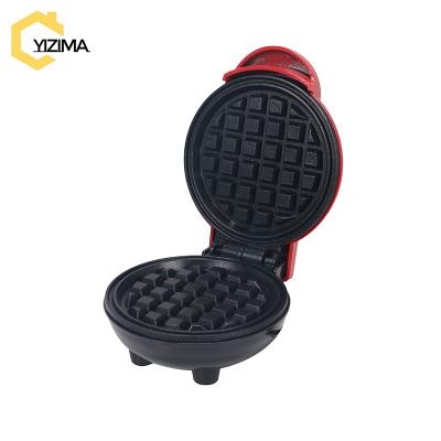 China Cool Touch Outdoor High Quality Round Shape Nonstick Coated Dish 220V Electric Mini Waffle Maker for sale