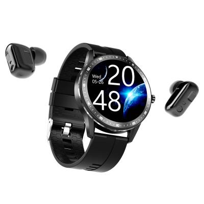 China 2021 GPS Navigation New Arrivals BT Radio 2 In 1 Smartwatch Tws Earphone Reloj Hombre Smart Watch With Earbuds for sale