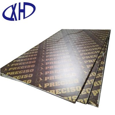 China Sample industrial brown black red film 16mm faced plywood concrete wall fin shape plywood panel shuttering for sale