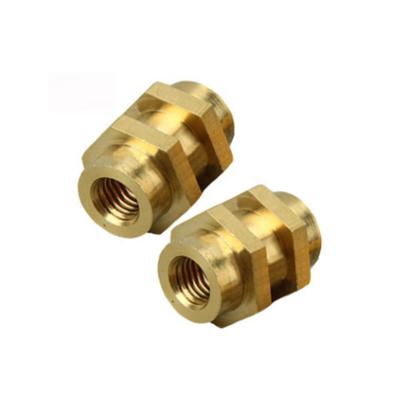 China Precision Durable OEM Factory Custom CNC Machined Lathe Valve Flange Precision Brass Rotational Electroplating Brass Fittings for sale