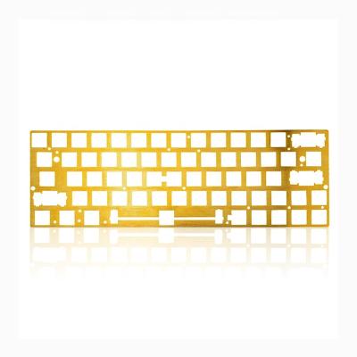 China Precision Durable Customized 60% Brass Keyboard Setting Copper Plate Universal Sandblast Brushed Brass Keyboard Plate for sale