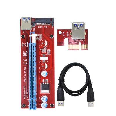 China VER007S SATA PCI-E 1X to16x Adapter Panel Graphics Card Extension Cable Adapter Cable Riser Board DIYLXX21630 for sale