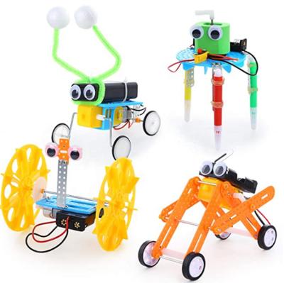 China Hot sale 4 set STEM educational toy education electric motor robot diy kit for kids for sale