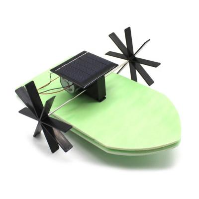 China Foam Solar Board Wheel Paddle Boat Puzzle Science And Education Toys DIY Popular Handmade Model Ship Kits for sale