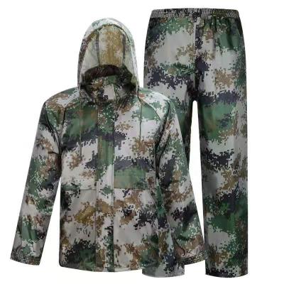 China Factory Direct Disposable Raincoat Foldable Reusable Rain Coat Adult Split Camouflage Raincoat for sale