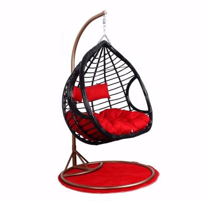 China Modern Outdoor Price Furniture PE Rattan Water Shape Patio Cheap Swings Eggs Hanging Chair for sale