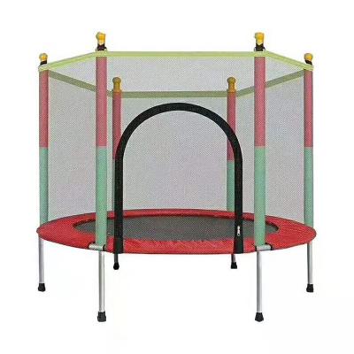 China Galvanized steel pipe inside and outside special gymnastics indoor children's fitness safety net trampoline mini for sale