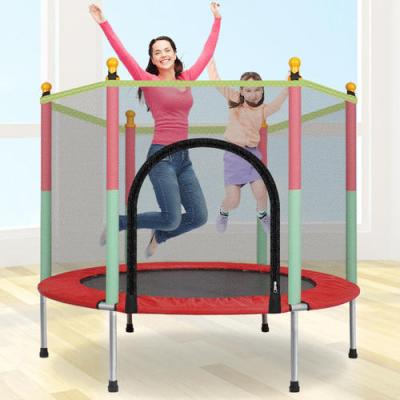 China Safely 2021 new household small fitness children's trampoline with net for sale