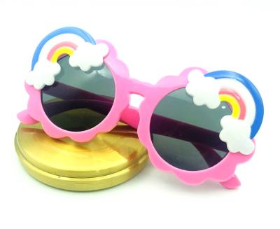 China Cloud Flower Design Cloud Flower Style Kids Boys And Girls Beach Sunglasses Shape Cute Round Kids Sunglasses Candy Color UV400 Round Eyewear for sale