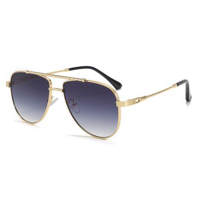 China High Quality Low Price UV400 Ray Band Classic Pilot Shape Metal Unisex Sunglasses Double Bridge Men Women 2021 Wholesale Factory Price for sale