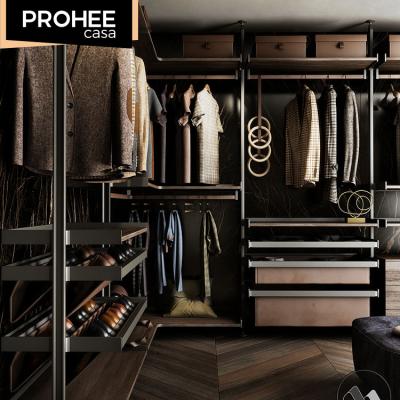 China PROHEE Wardrobe Customized Size Home Furniture Walk In Wardrobe Wooden Closet for sale