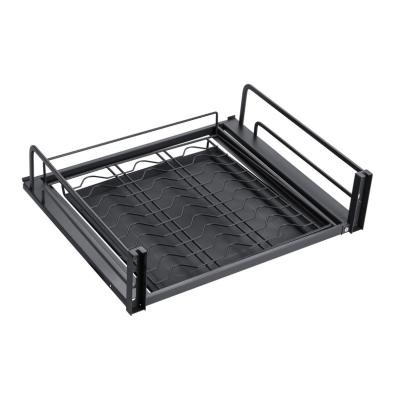 China Multifunctional Hardware Storage Rack Cabinet Rotating Storge Pull Out Kitchen Drain Basket for sale