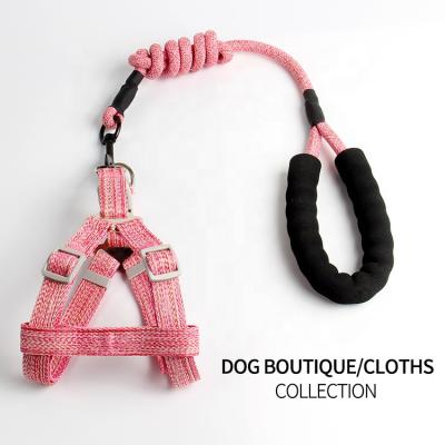 China Viable Custom Pet Supplies Logo, Heavy Duty Adjustable Dog Pet Leash Harness Set for sale