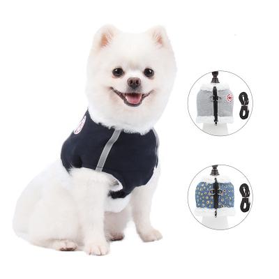 China Sustainable Wholesale Winter Dog Harness Leash Set Reflective Strap Pet Harness for sale