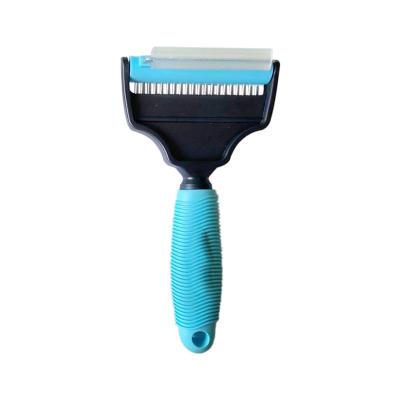 China Sustainable Household Portable Easy Using Grooming Shedding Brush Metal Dog Hair Removal Comb for sale