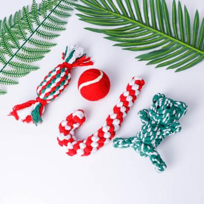 China Molar Bite Toy Christmas Pet Toy Multi Style Options For Viable Pet Rope Cotton Molar Bite for sale