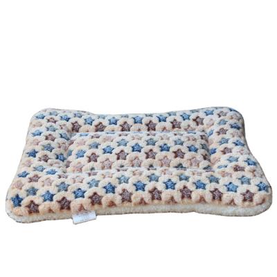 China Wholesale Breathable Fashion Star Shape Pet Thickened Soft Heat Flannel Pet Blanket Dog Bed Mat for sale