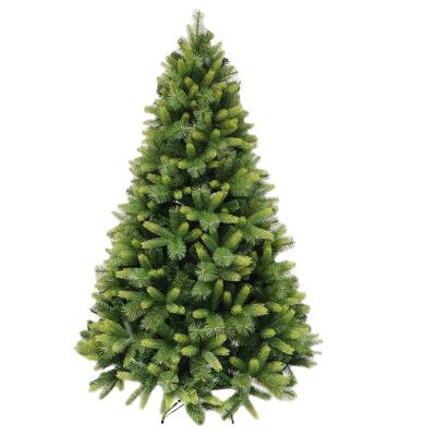 China Hot Selling PVC 7.5 Feet Christmas Tree Led Lights O Off Switch Pre-Bed Artificial Hinged Christmas Trees for sale