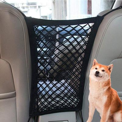 China Portable Hot Selling Elastic Stop Naughty Dogs Vehicle Pets Supplies Car Seat String Bag Storage Net Pouch Bag Car Organizers Gap for sale