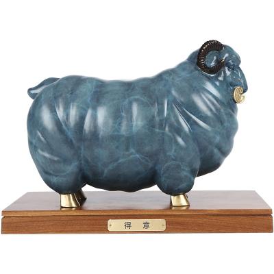 China China Head Office Business Gifts Copper Brass Artifact Copper Sheep Ornaments for sale