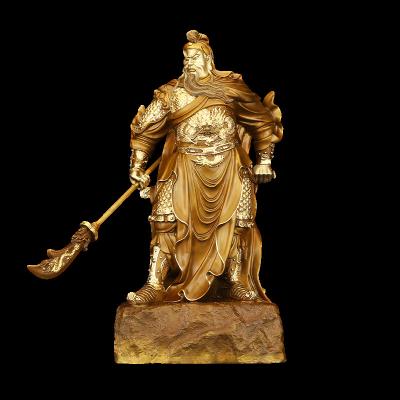 China China Head Office Business Gifts Copper Artifact Copper Guan Gong Statue Decoration for sale