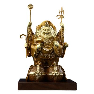 China China Household Gifts Copper Ornaments Arts And Crafts Carve God Of Wealth Ornaments for sale