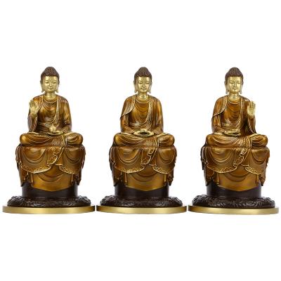 China China Head Office Business Gifts Copper Artifact Copper Brass Buddha Statue for sale