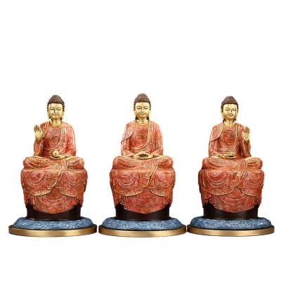 China China Head Office Business Gifts Copper Artifact Copper Brass Buddha Statue for sale